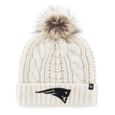 Gorro de punto con puños Meeko color blanco y crema de los New England Patriots 47 Brand